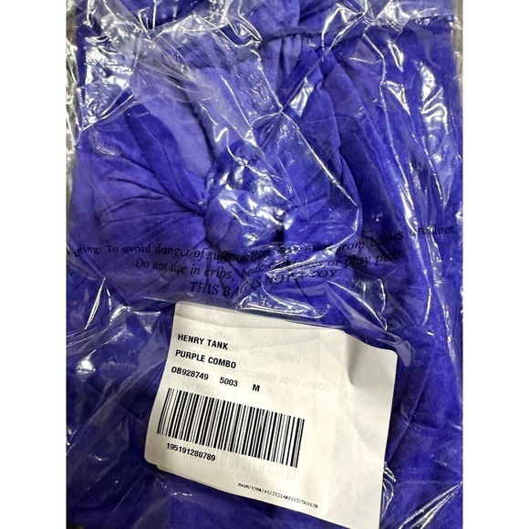 Free People Movement NWOT Henry V-Neck Sleeveless Tank Top Purple Medium - Picture 8 of 8